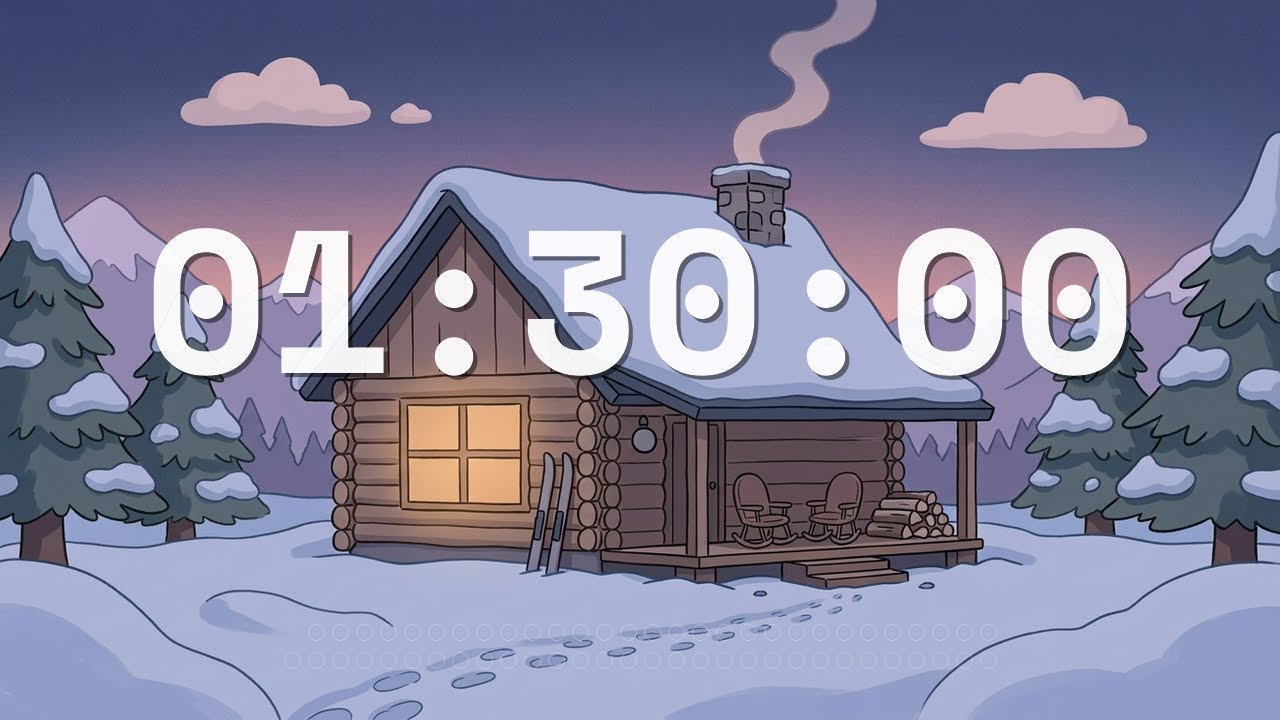1 Hour 30 Minutes Timer 🏔️ Mountain Cabin • Lo-fi | Cozy Lo-fi Alpine Retreat - ChronoFlow