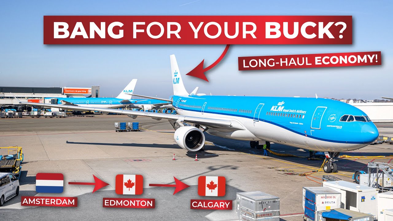 CHEAP but OLD! |  Economy Class to CALGARY on KLM's Airbus A330-300! | BRUTALLY HONEST