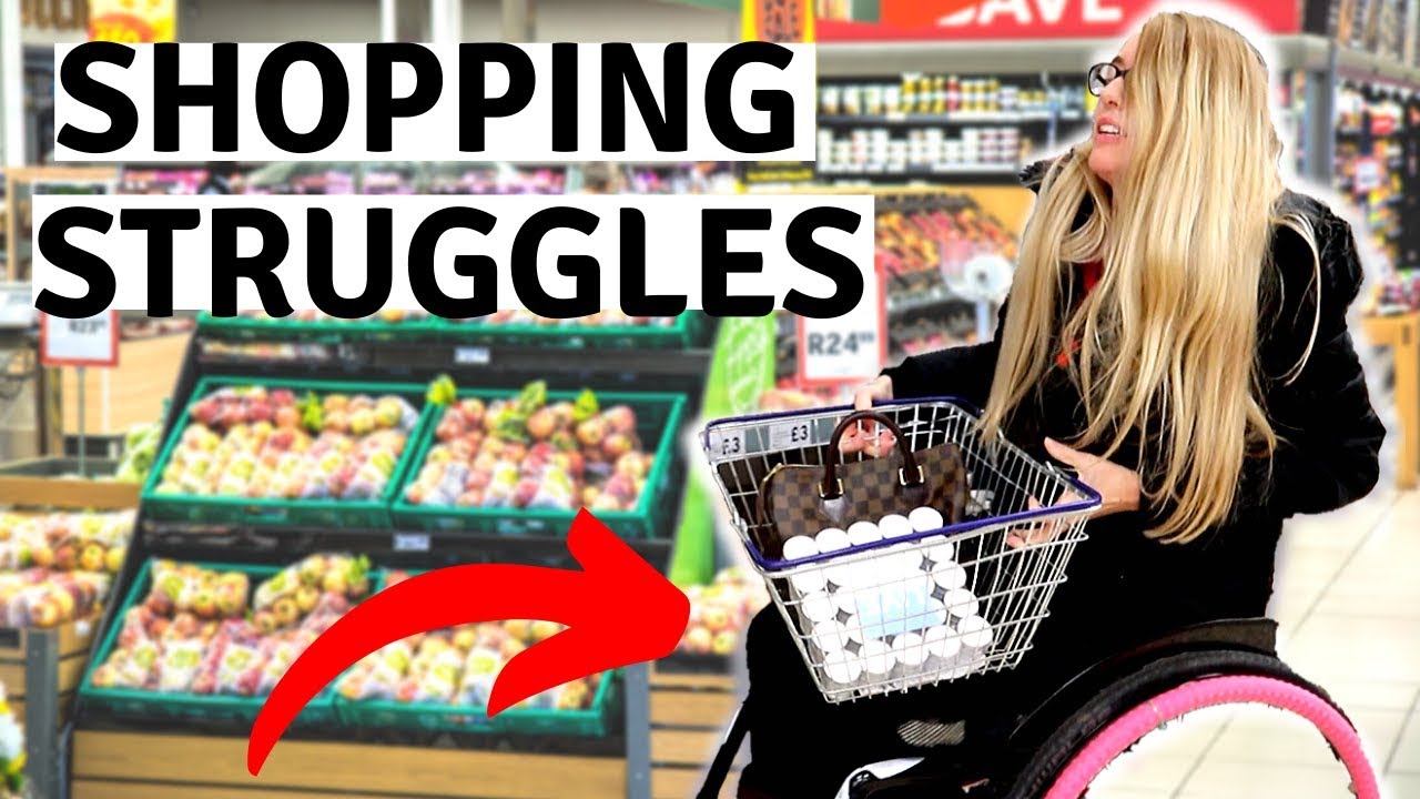 ♿️DISABILITY HOW TO: Grocery shop i  your wheelchair.  STRUGGLES | STORE TO DOOR tips and tricks