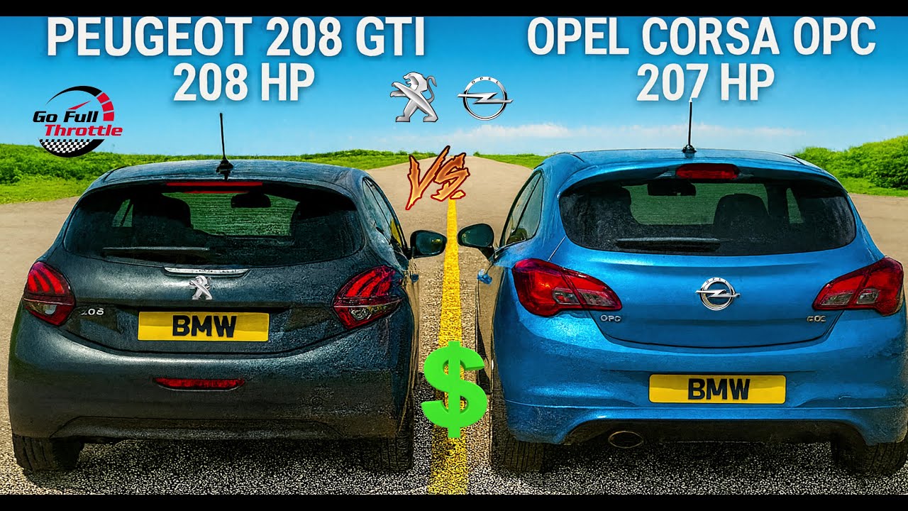 💰 $20K Peugeot 208 GTi (208 HP) vs $21K Opel Corsa OPC (207 HP) &ndash; Hot Hatch e commerce Drag Race