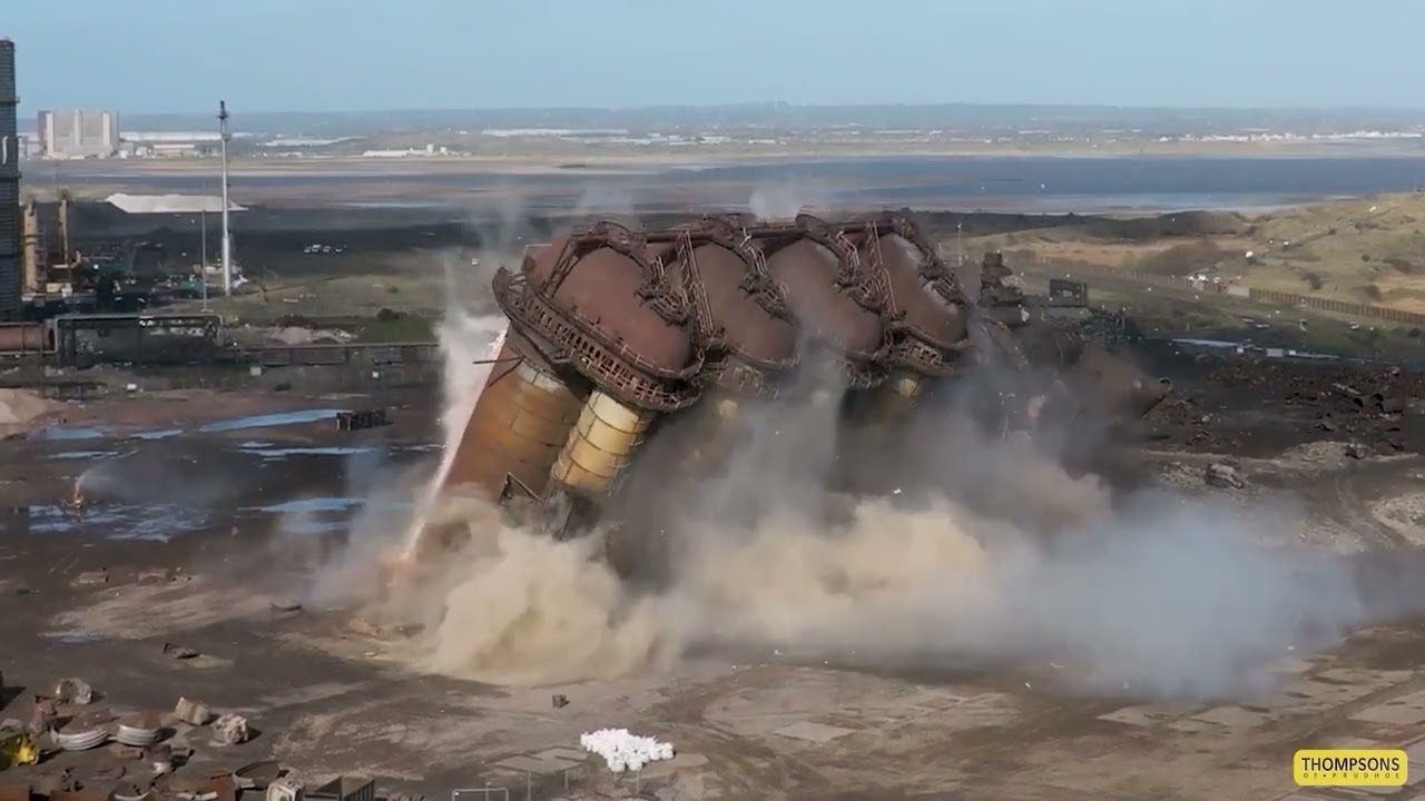 Redcar Steelworks Stoves Final Blowdown (22nd March 2023) - Sky Revolutions