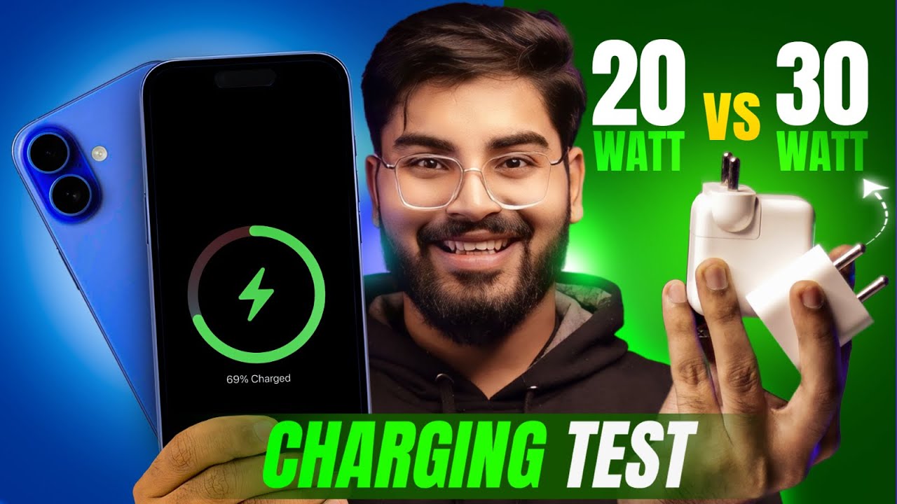 iPhone 16 Charging Test 0 to 100% 🔥 Apple 20W vs 30W Charger Speed Test