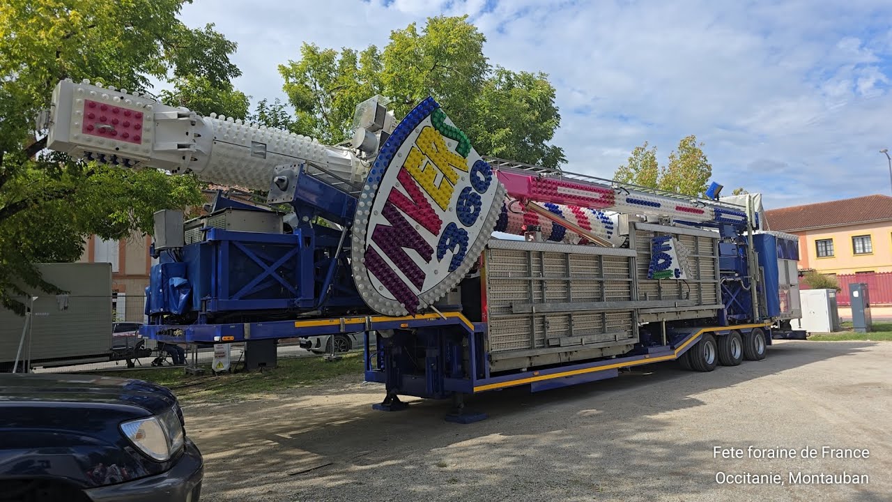 Montage de la fête foraine des 400 coups a Montauban 82 edition 2025