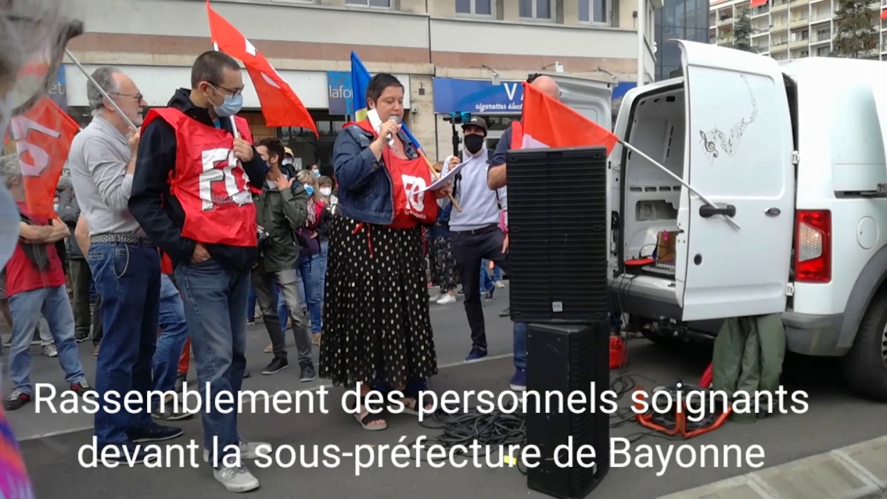 Bayonne : rassemblement personnels soignants