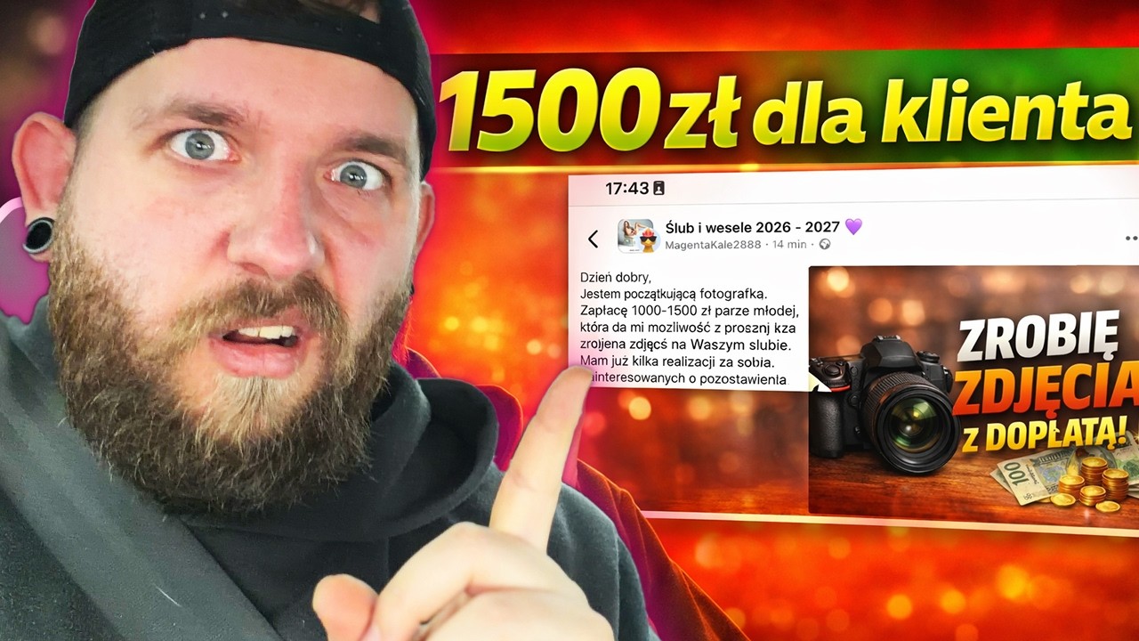 FOTOGRAF PŁACI 1500ZŁ KLIENTOWI - początek wyścigu na dno?