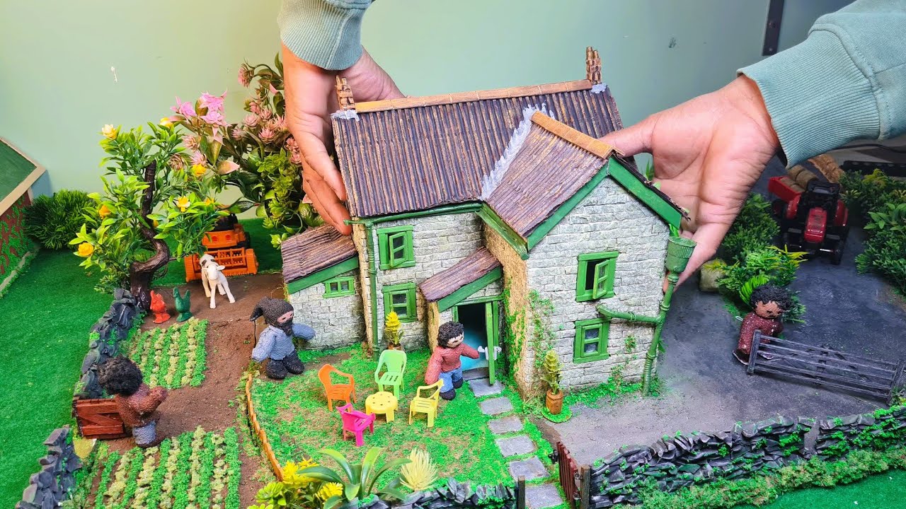 How to make Miniature Shaun the Sheep House With Egg Tray | Stop Motion Animation | Building Craft |
