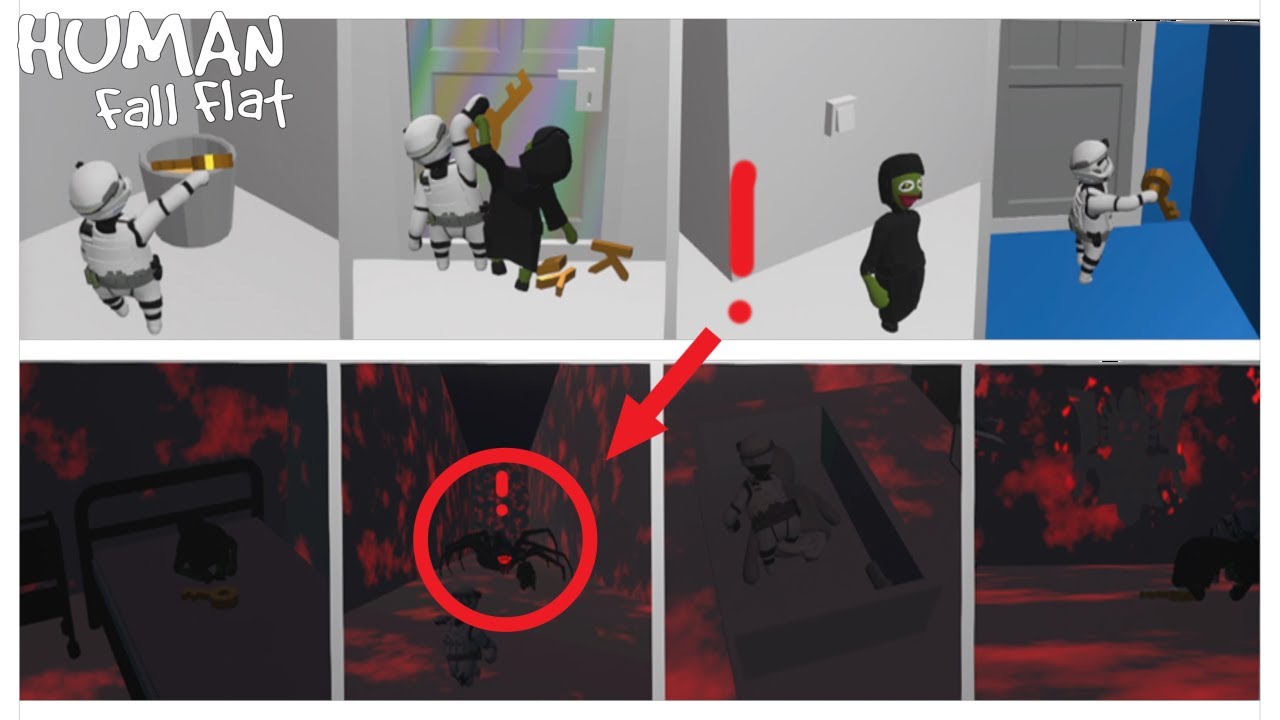 We went to a weird place with a lot of keys.(Human Fall Flat)
