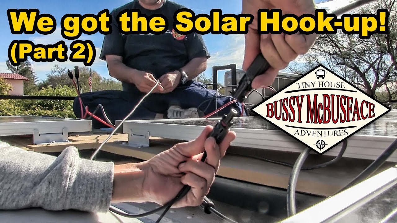 Solar Panel Wiring & Midnite Solar Charge Controller Hookup in our Skoolie