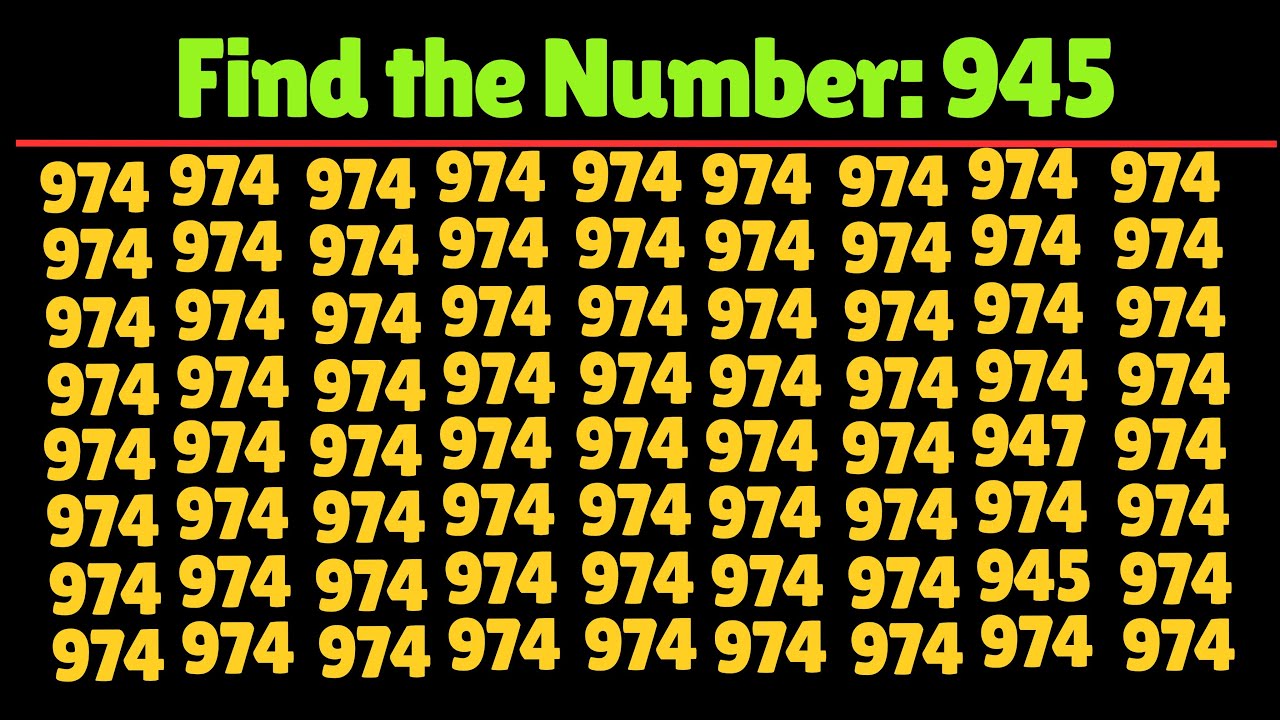 Can you Find the Number 