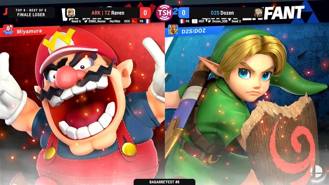 Bagarre'Fest #8 | Raven (Wario) Vs Dozen (Link Enfant) Losers Final