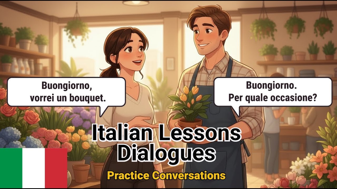 12 Easy Italian Conversations  (A2-B1)  |  Real Everyday Italian