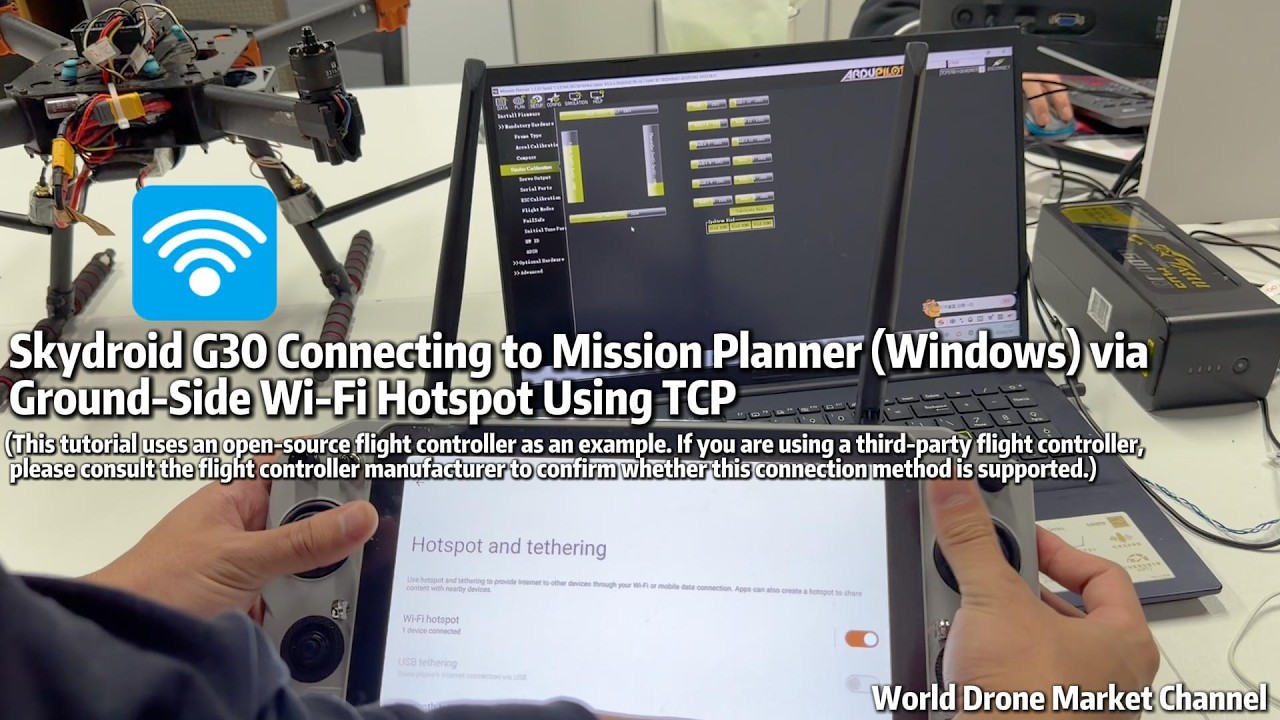 Skydroid G30 Connecting to Mission Planner (Windows) via Ground-Side Wi-Fi Hotspot Using TCP