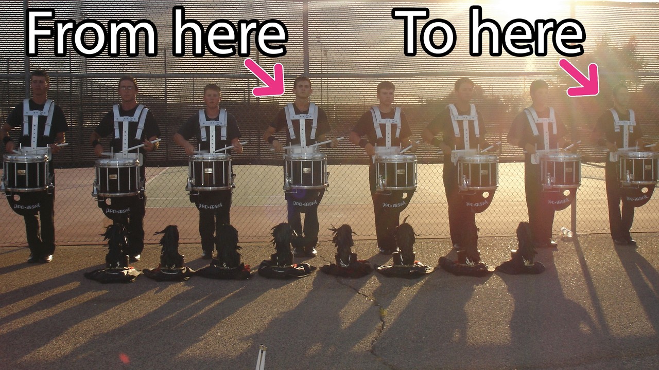 I went from center snare to end snare (twice)