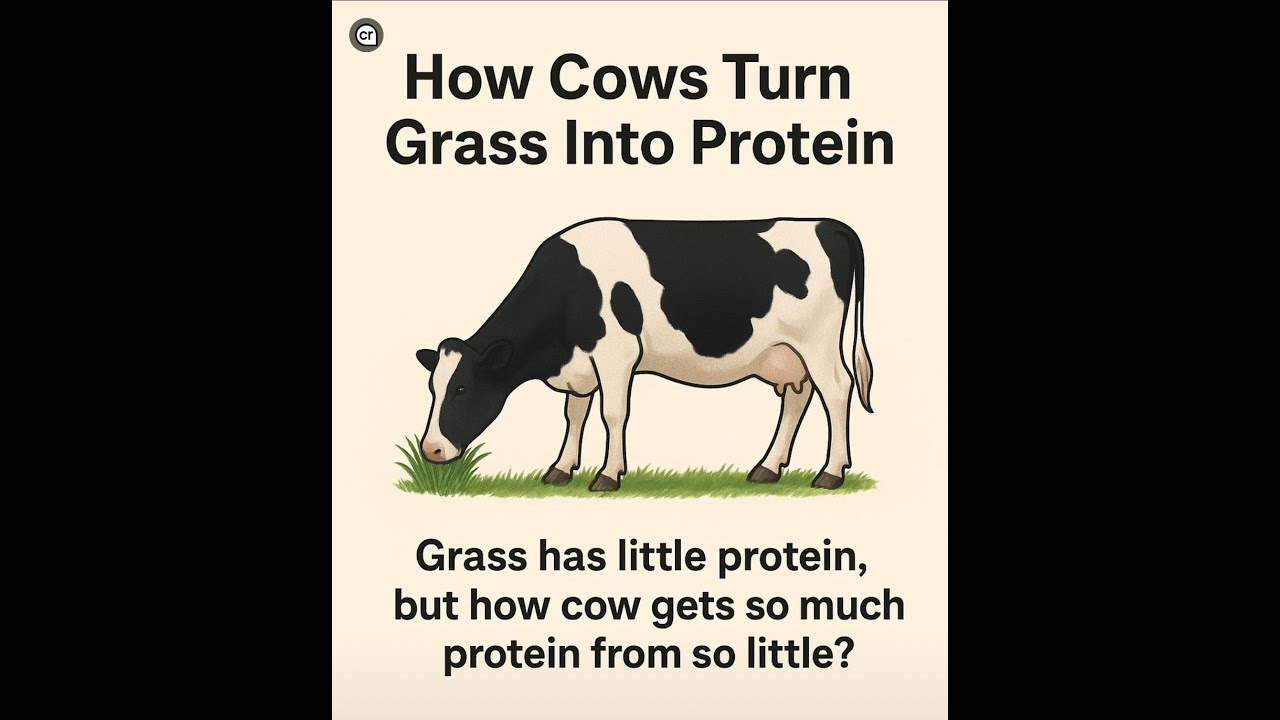 How cows turn grass into proteins. Dr WAN
