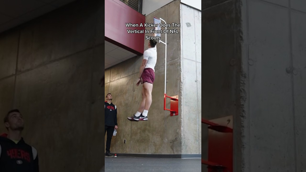 When A Kicker Does The Vertical In Front Of NFL Scouts