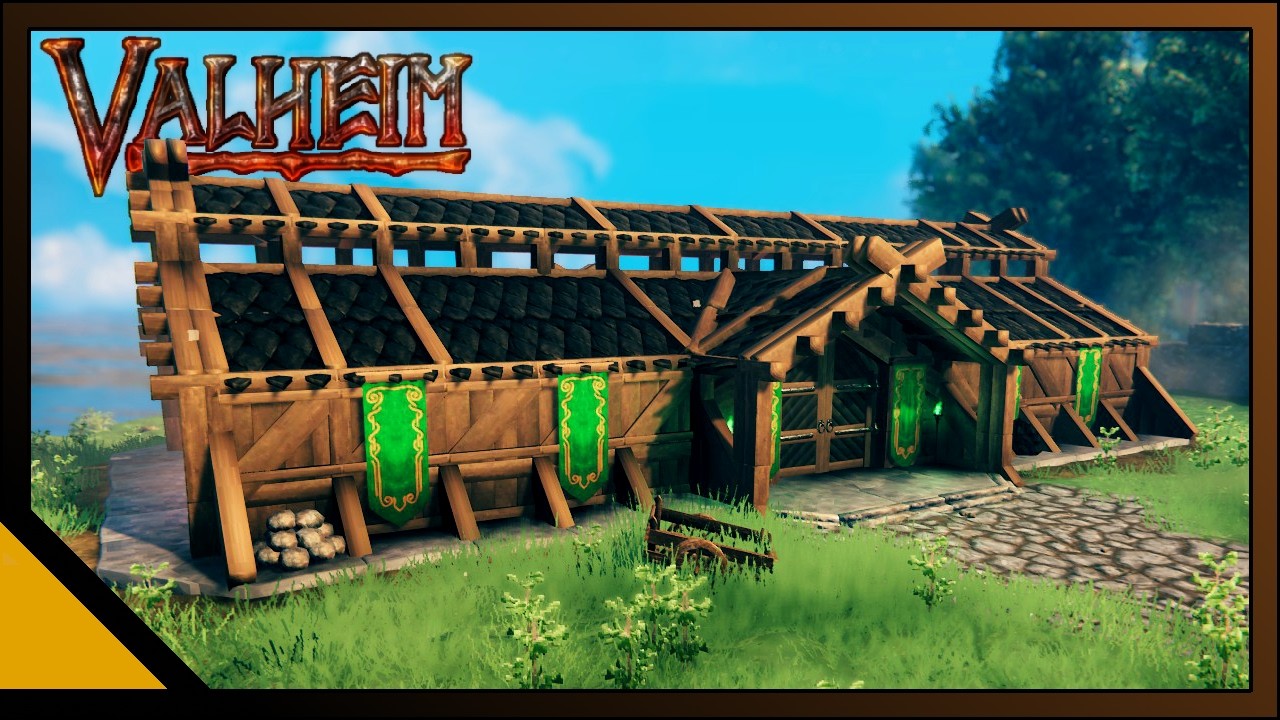 Valheim: Storage Longhouse - Mid Game - (Build Guide)
