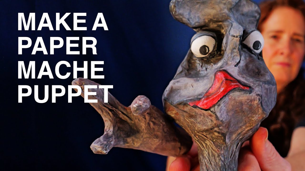 Make a free-form Hand Puppet and unleash your creativity! Simple hand puppet with paper mâché
