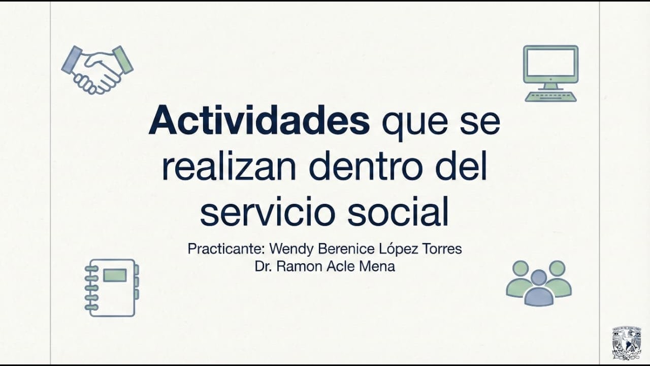 Actividades que sea realizan dentro del servicio social