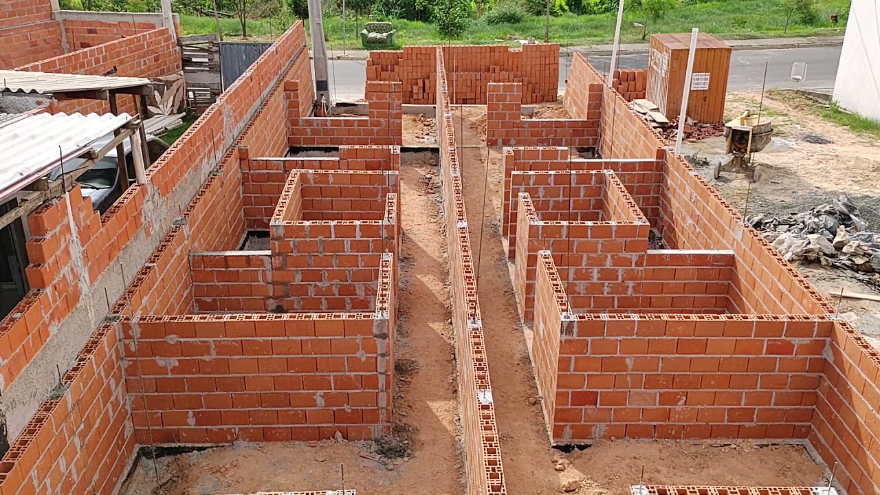 projeto de duas casas geminada