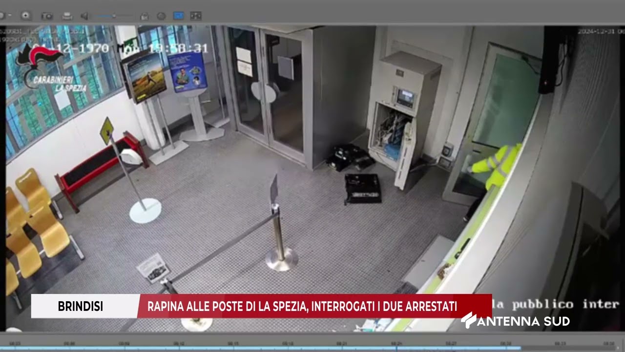 29 AGOSTO 2025   BRINDISI   RAPINA ALLE POSTE DI LA SPEZIA, INTERROGATI I DUE ARRESTATI