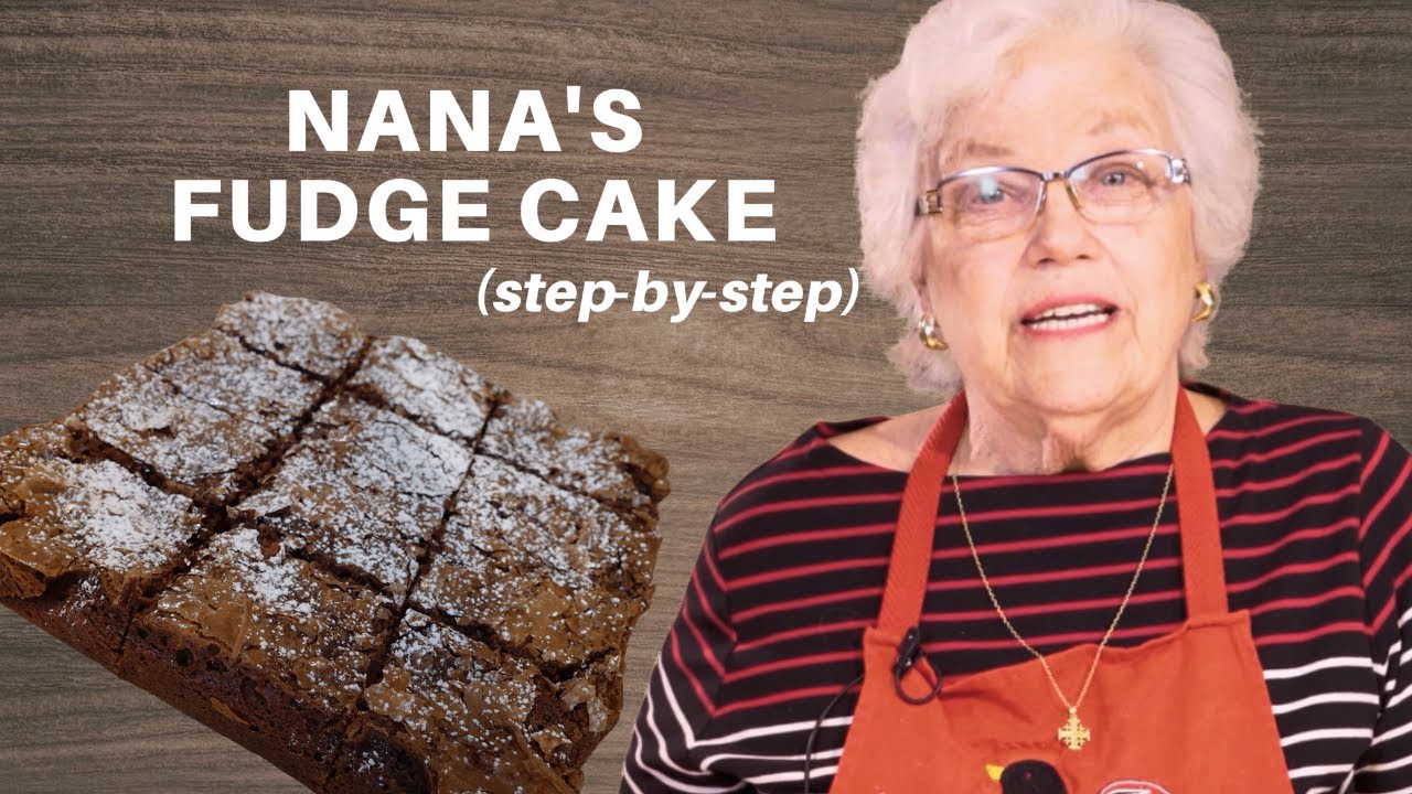 EASY Fudge Cake with Nuts || Nana's Cookery