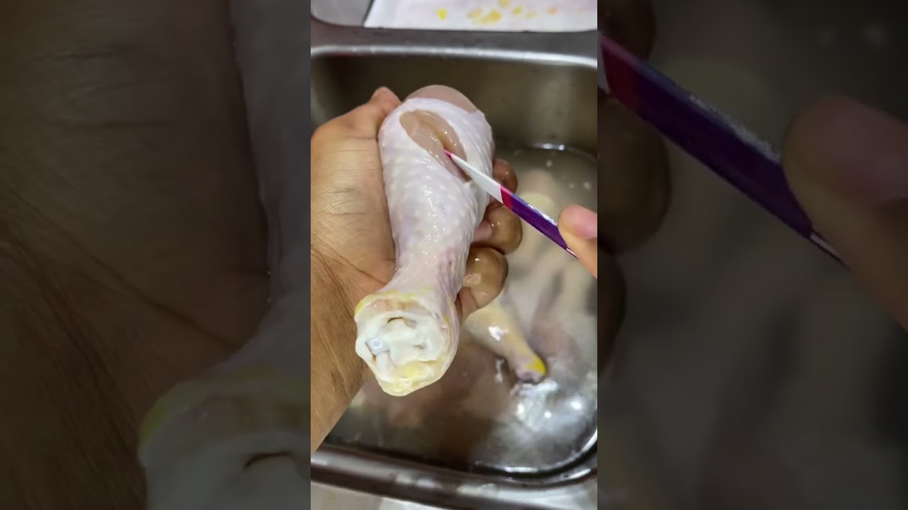 This is How you Properly clean your Chicken Drums‼️#shorts