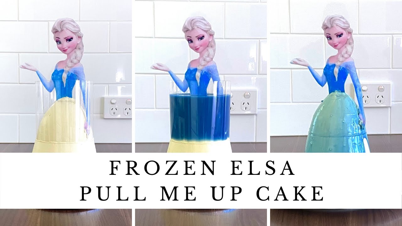 How to make Frozen Elsa Pull Me Up Doll Cake (5 mins) |  Tsunami Cake | Frozen Elsa Cake
