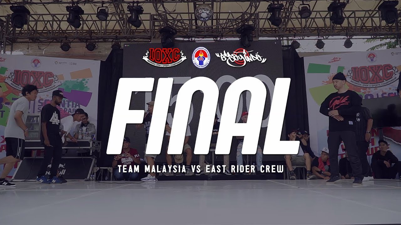 TEAM MALAYSIA VS EAST RIDER CREW | Final Crew | Indonesia Bboy Championship 2018