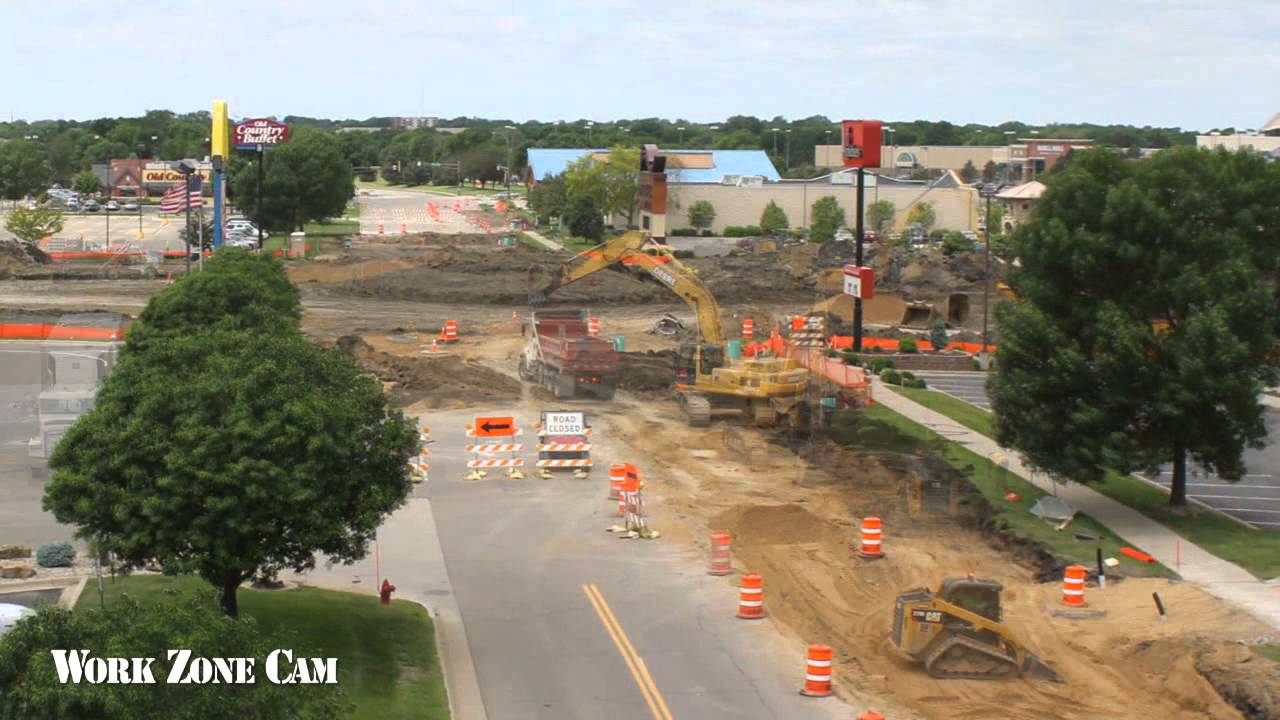 Minnesota DOT Highway 22 Mankato Roundabouts Time-Lapse