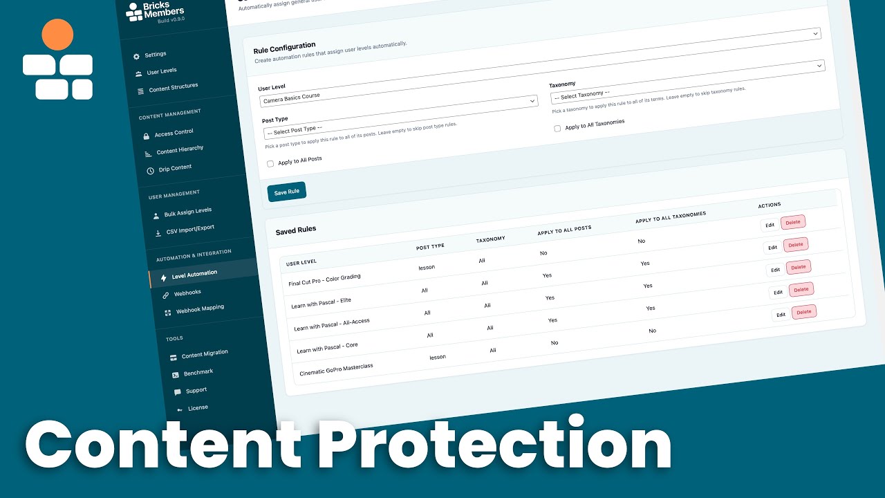 BricksMembers Tutorial #4 - Content Protection in Bricks Builder