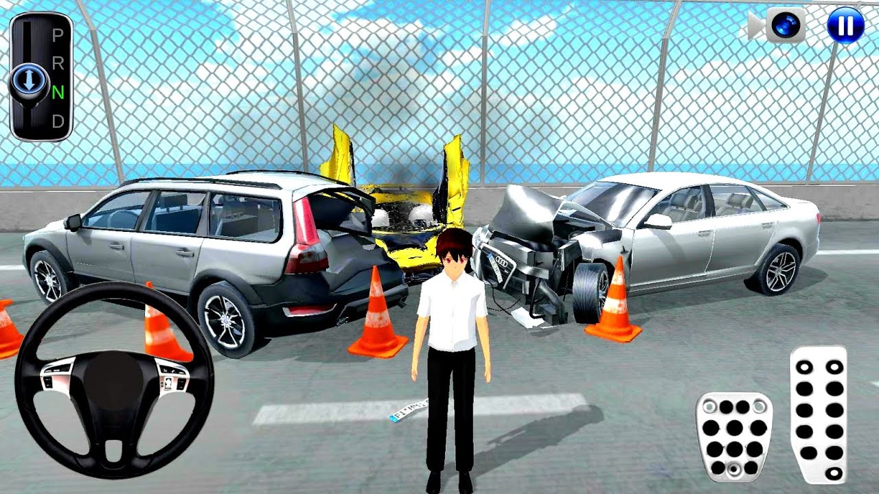 New Golden Car Crashes in New Eight Lane Highway - 3D Driving Class - 2025 Android iOS - Gameplay