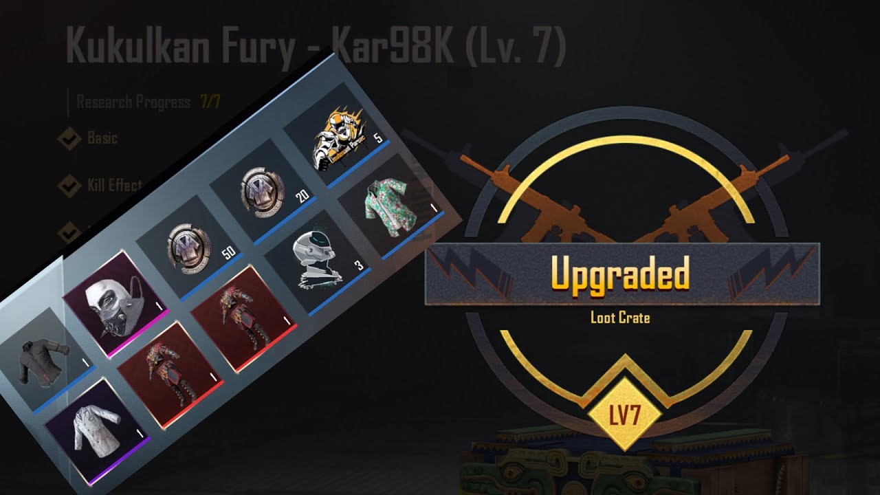 KUKULKAN FURY KAR98 Lucky Spin|  MAXED LEVEL 7 | Double BloodHawk Mythics | Pubg Mobile | CRAkR
