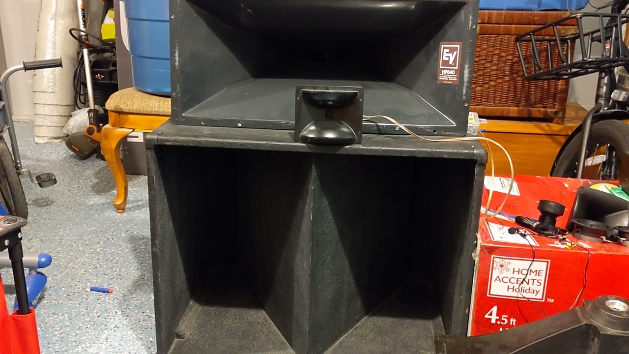 Horn Speaker Comparison JBL 2360, Altec 511b 811b,  EV Electro Voice SM120a HP640,  Yamaha S4115H