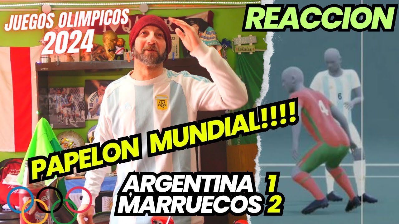ARGENTINA 1 vs MARRUECOS 2 - PAPELON EN LOS JUEGOS OLIMPICOS Reacciones de Hinchas Argentinos