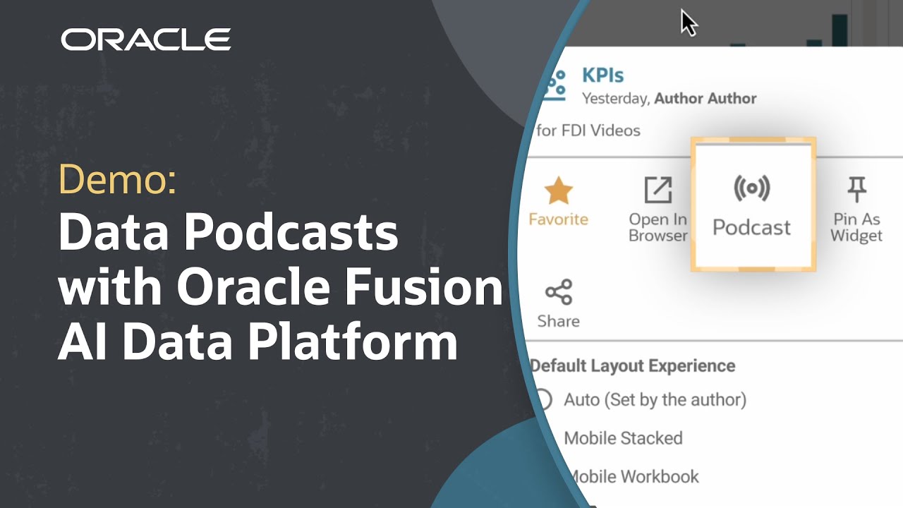 How to Make Data Podcasts Using Oracle Fusion AI Data Platform Mobile App