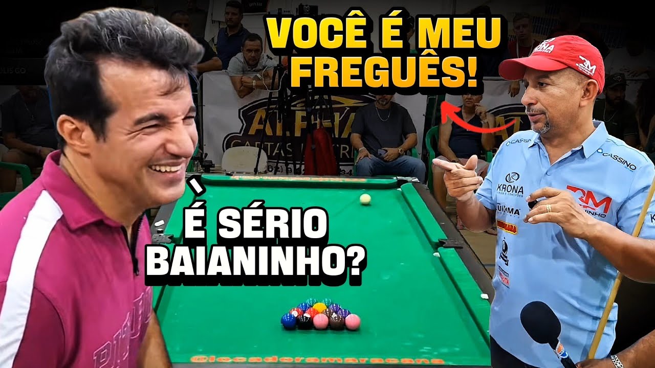 BAIANINHO DE MAU&Aacute; X COBRINHA - A MAIOR RIVALIDADE DA SINUCA - R$ 20 MIL🔥😱 #sinuca 
