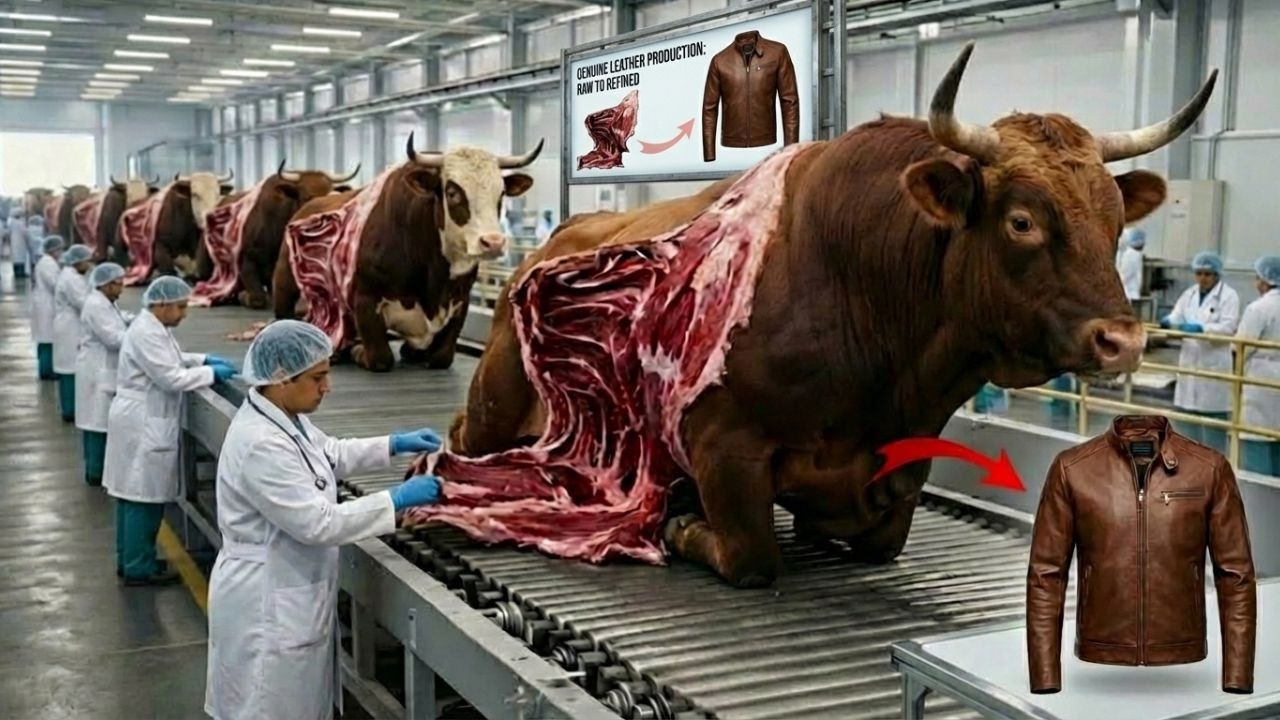 Inside the Cow-Leather Factory: How Premium Luxury Goods Are Made from Cow Skin | Full Process