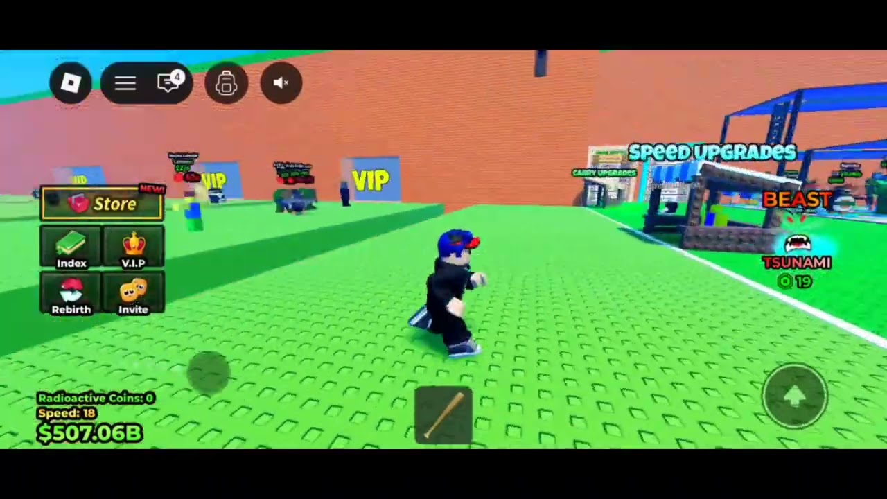 My first day in roblx game ( escape tsunami for brainrots ) game play video.