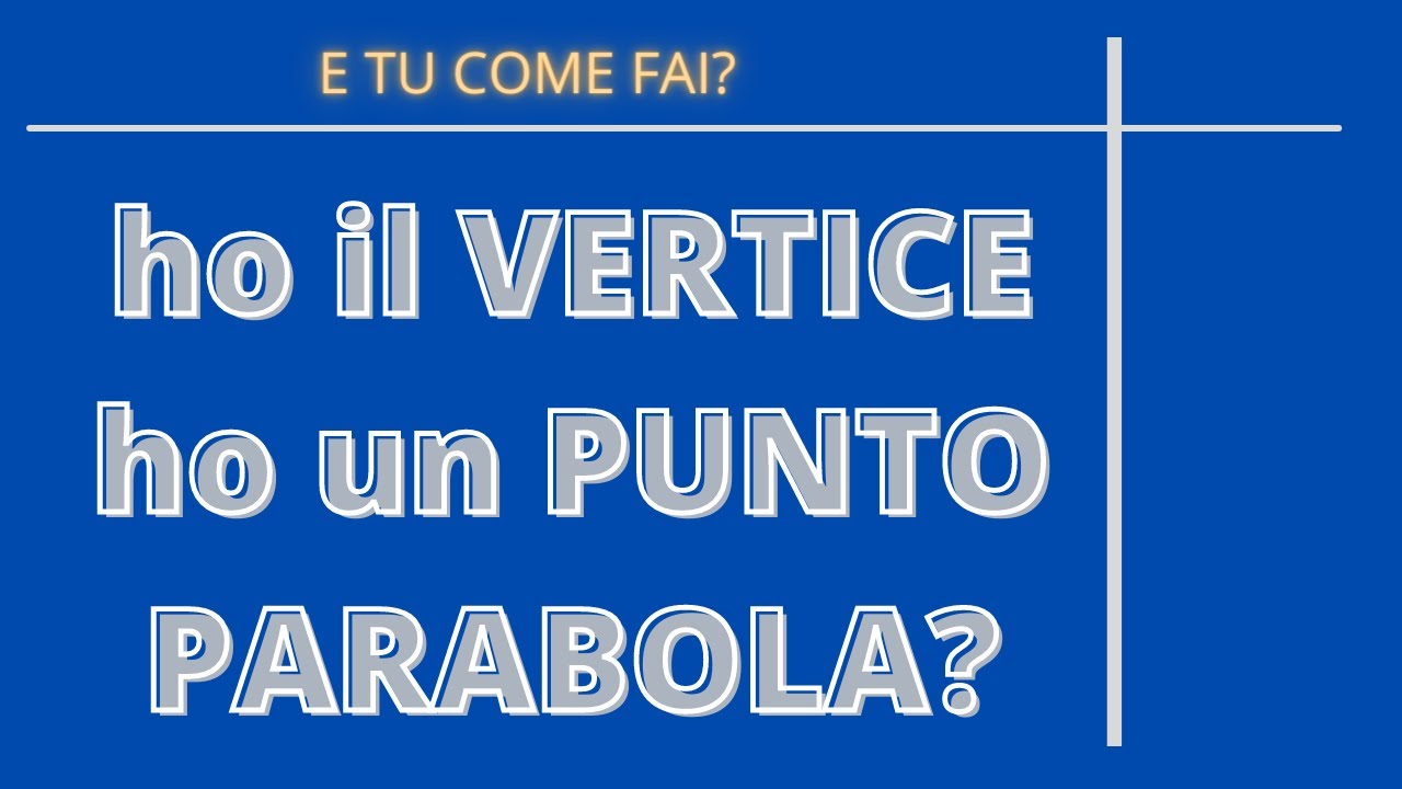 Trova l'equazione della parabola passante per un punto e di vertice noto