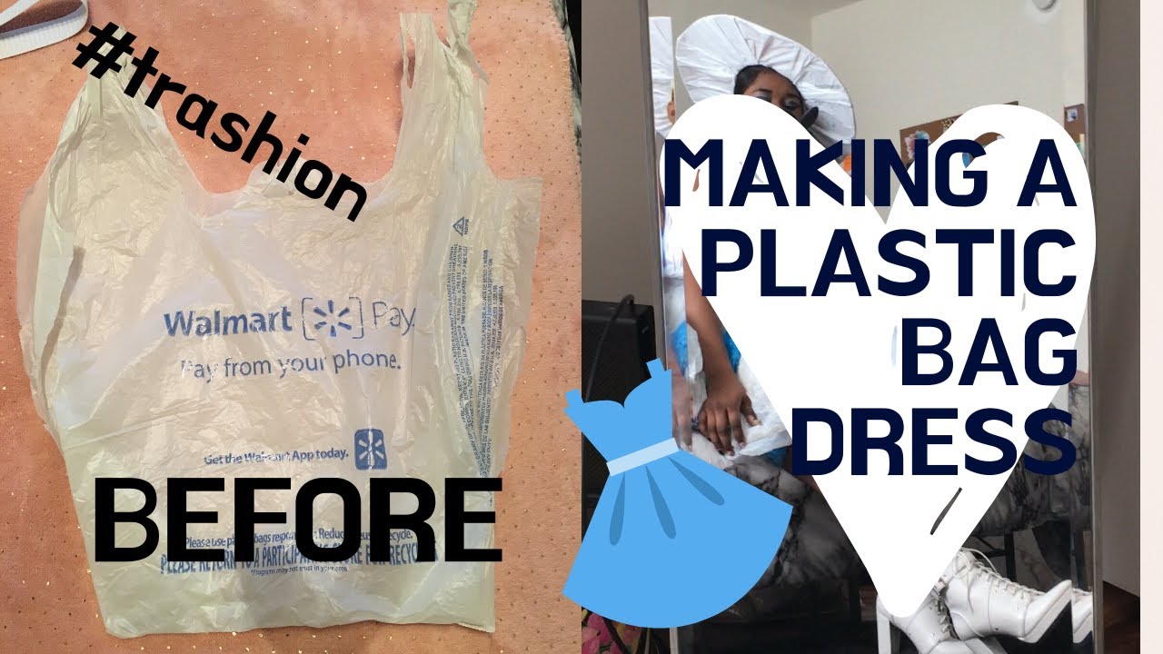 Making a Dress from Plastic Bags//#Trashion