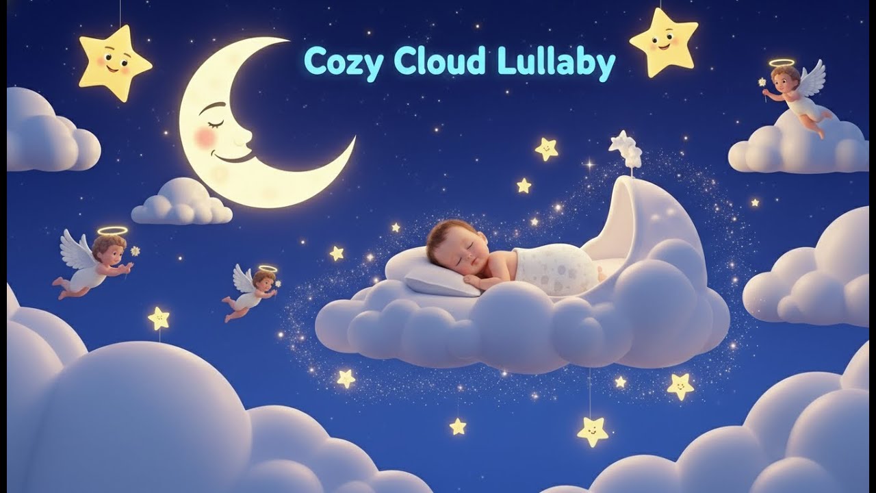 Baby Cloud Bedtime Song 🌙☁️ | Cozy Cloud Lullaby for Babies & Toddlers | Sleep Music