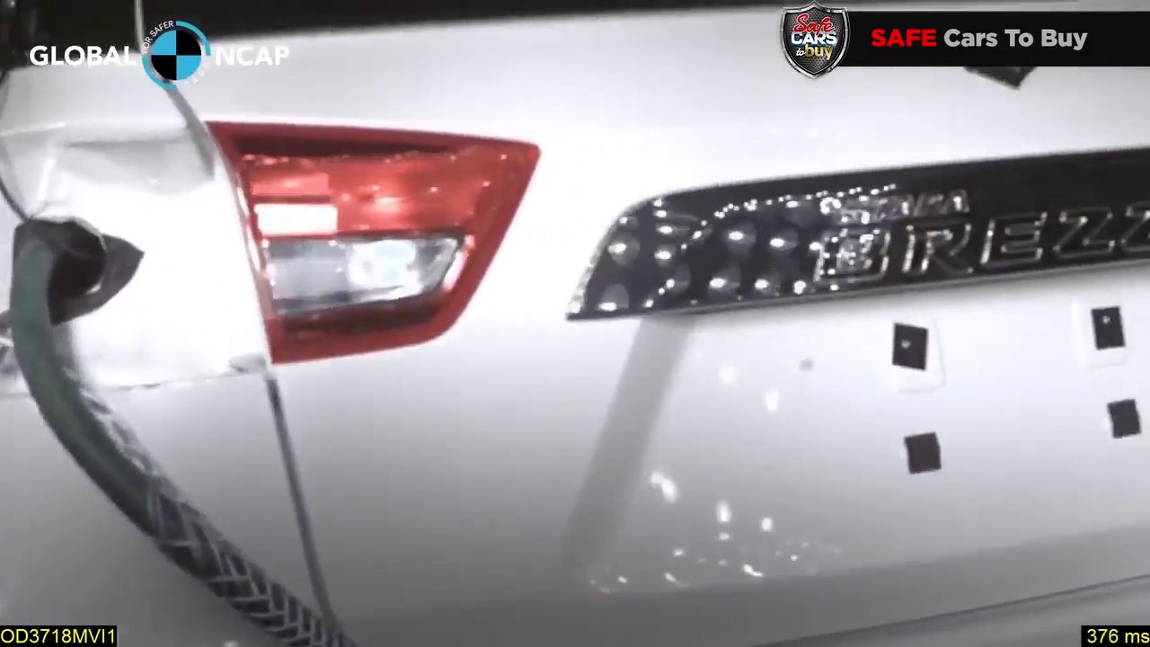 Maruti Suzuki Vitara Brezza 2018 CRASH TEST | NCAP safety rating | Safe cars India