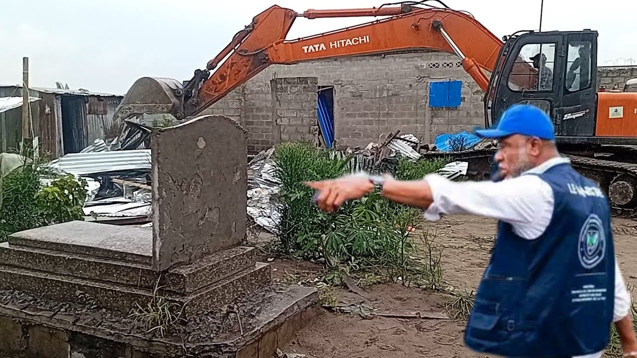 🚨 N’SELE SOUS LA PLUIE : DÉMOLITION CHOC D’UN CIMETIÈRE ET DES MAISONS