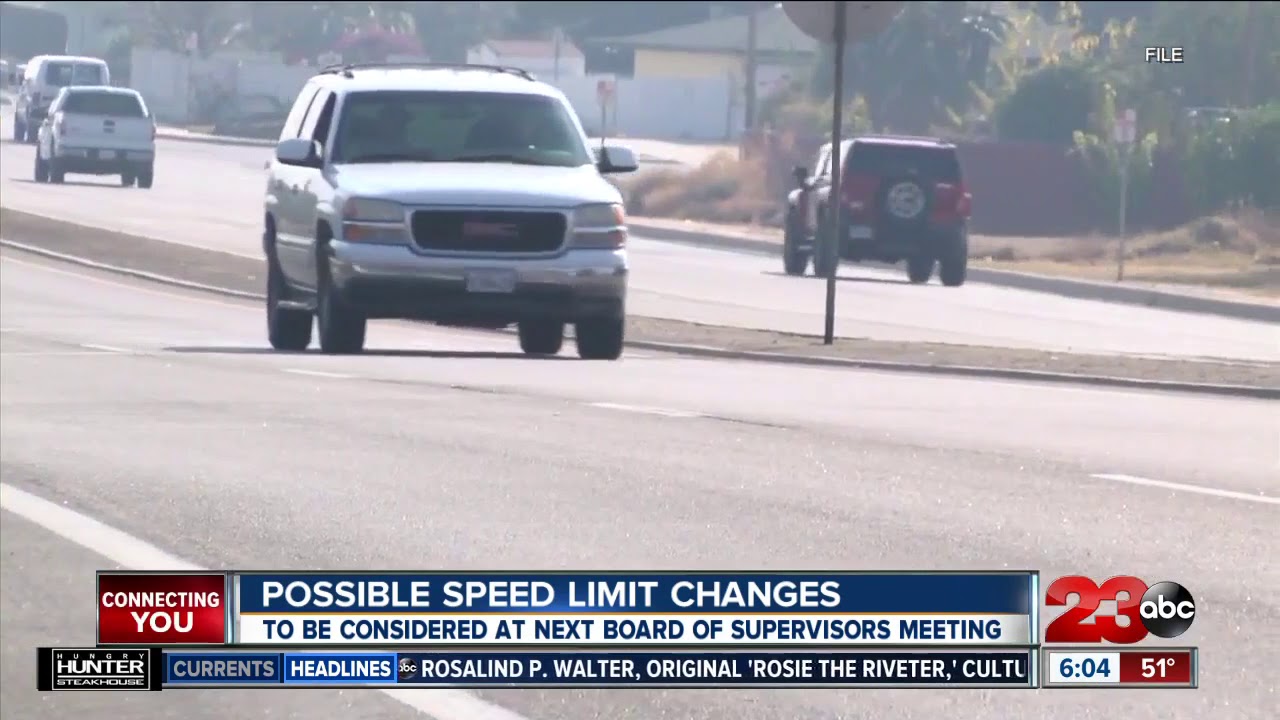 Speed limit changes