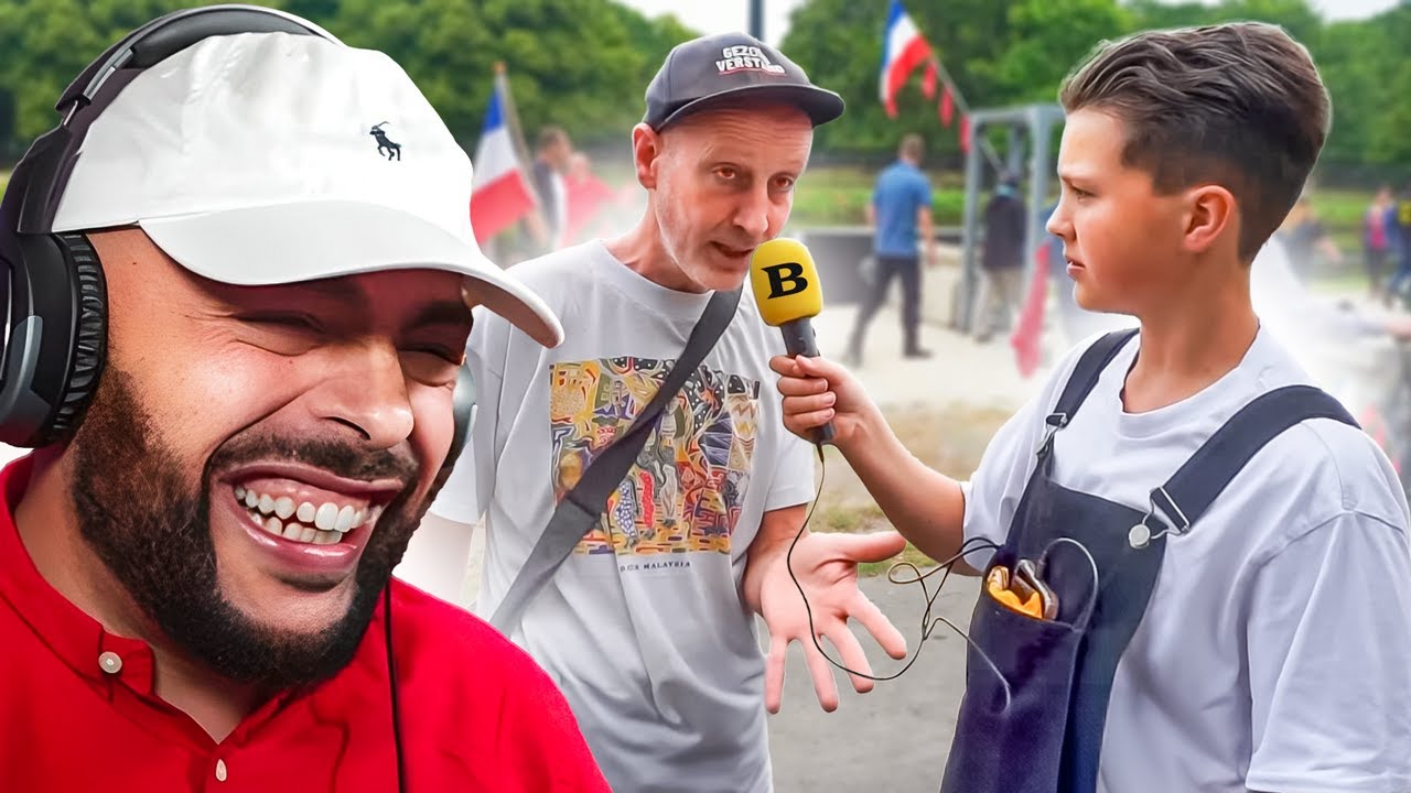 Kleine Jongen Pakt Demostranten Aan..
