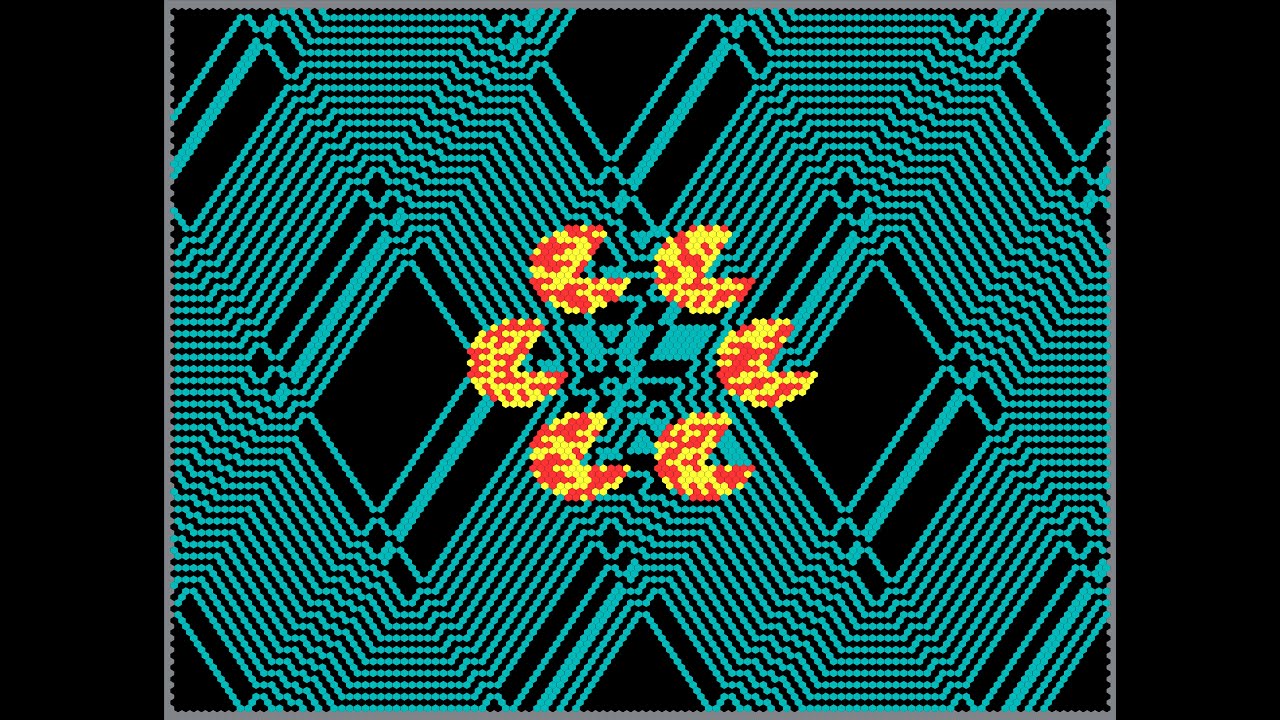 Square vs Hex #cellularautomata #mathart #algorithmicart #algorist #iterati