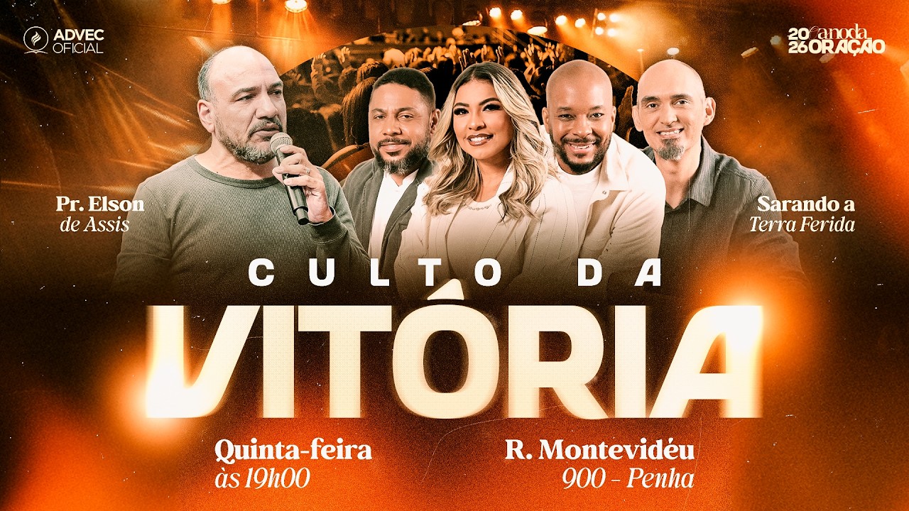 CULTO DA VIT&Oacute;RIA | PR. Elson de Assis & Sarando a Terra Ferida | 09/04/2026