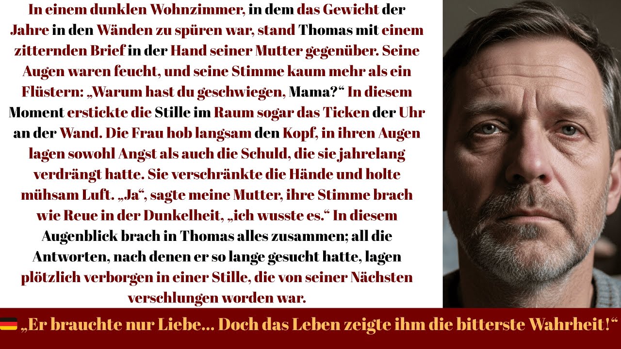 🇩🇪 „Er brauchte nur Liebe… Doch das Leben zeigte ihm die bitterste Wahrheit!“
