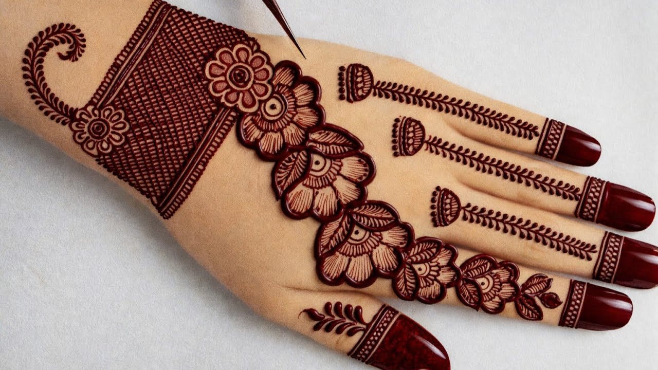 Very Unique Style Back Hand Mehndi Design|| Back Hand Bridal Mehndi Design|| Mehndi Design||Mehndi||