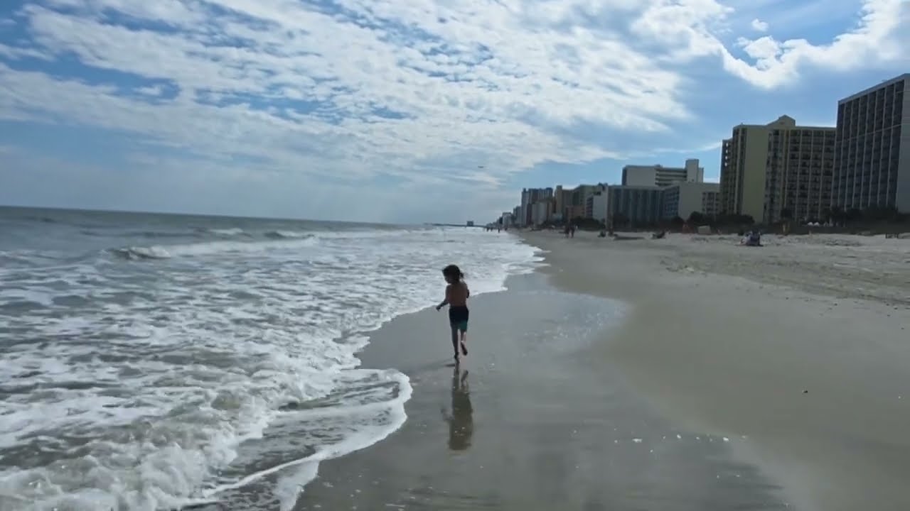 Myrtle Beach, South Carolina Afternoon Walk on the Beach⛱️ #Myrtlebeachsc